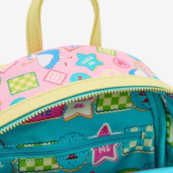 Loungefly Disney Alice in Wonderland  Mini Backpack AND matching wallet - Picture 6 of 10